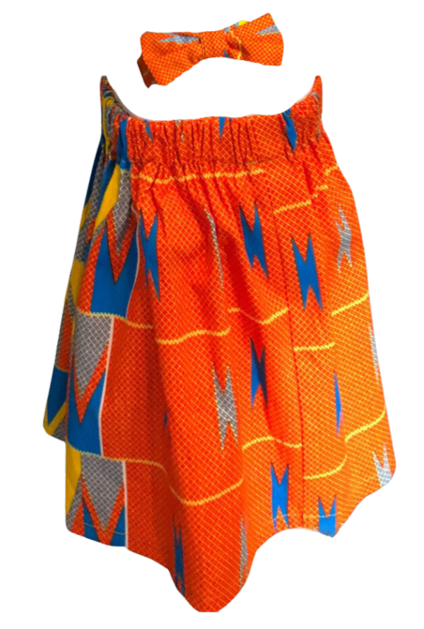 Orange Skirt with Matching Bow